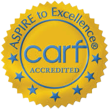 Insignia acreditada por CARF