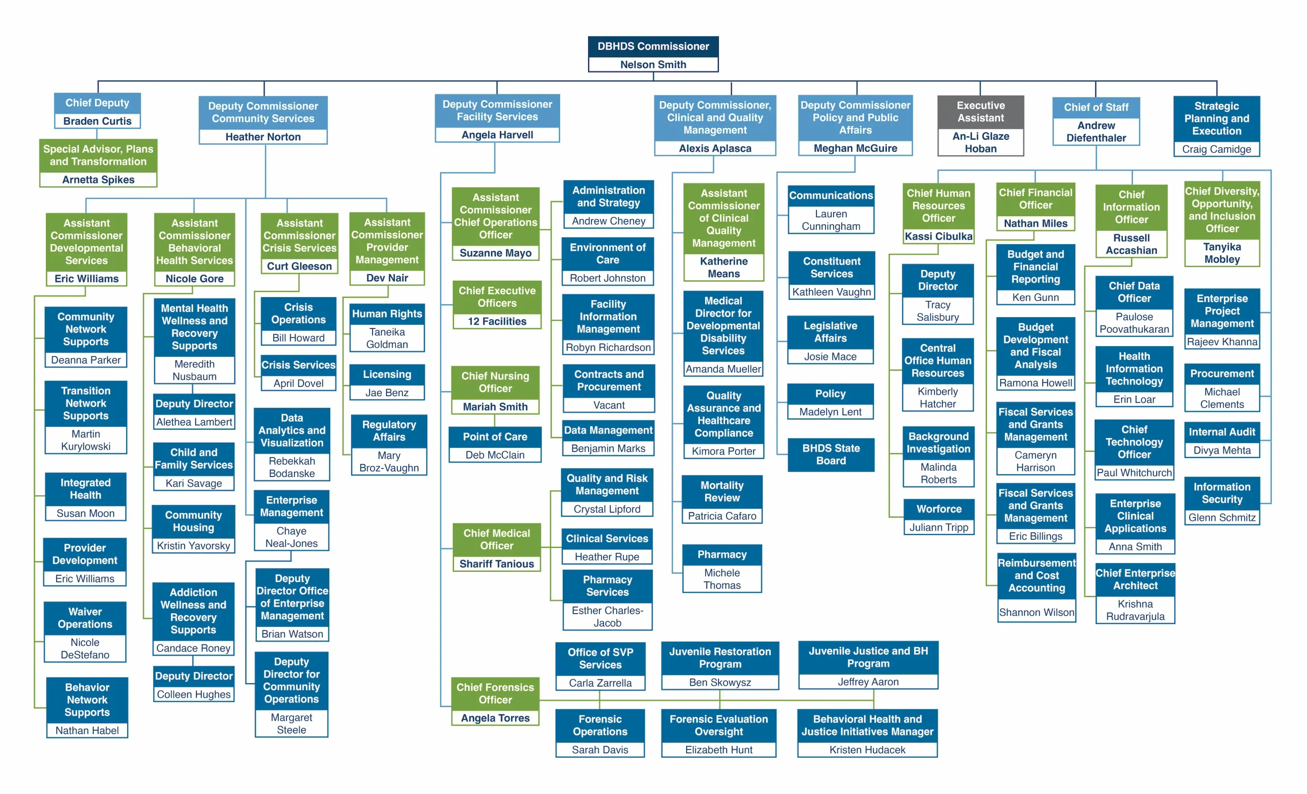 Organigrama de DBHDS